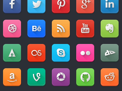 Modern Social Media Icons